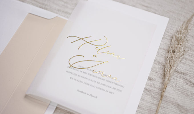 Trouwkaart Cotton Bird